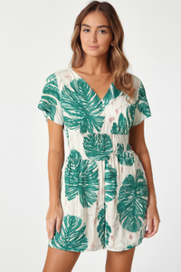 Botanische Romper Tropisch Lichtgewicht Zomerstijl – Nuvassa