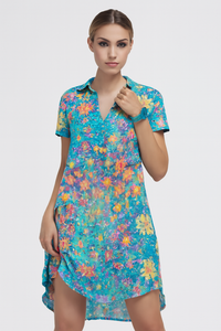 Bohemian midi zomerjurk met V-hals – Camille