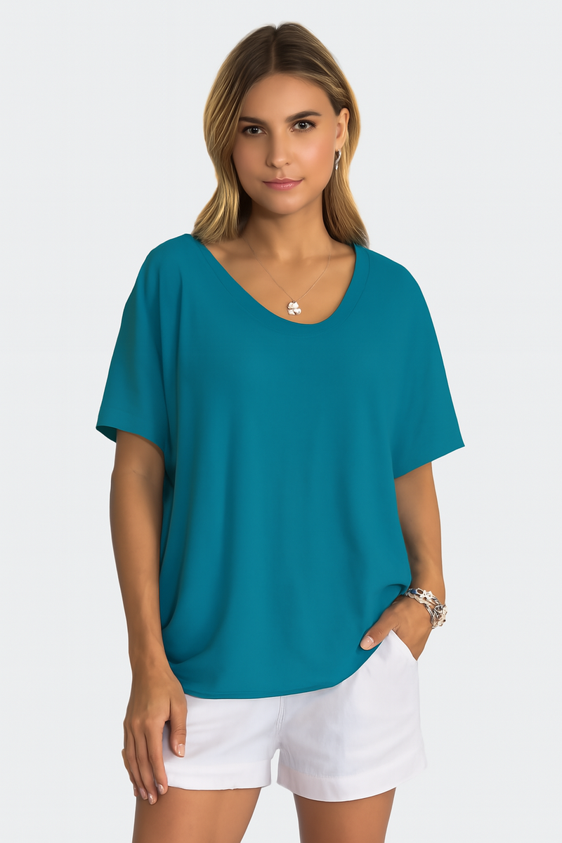 Comfortabel casual dames T-shirt met losse pasvorm – Elise