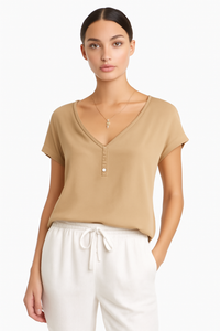 Zomers dames T-shirt met flatterende snit – Lotte