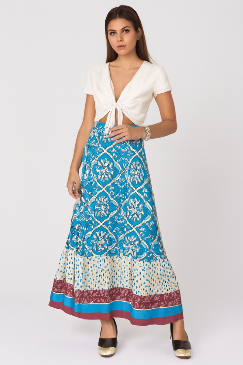 Boho maxi rok met print en elastische taille – Ayla