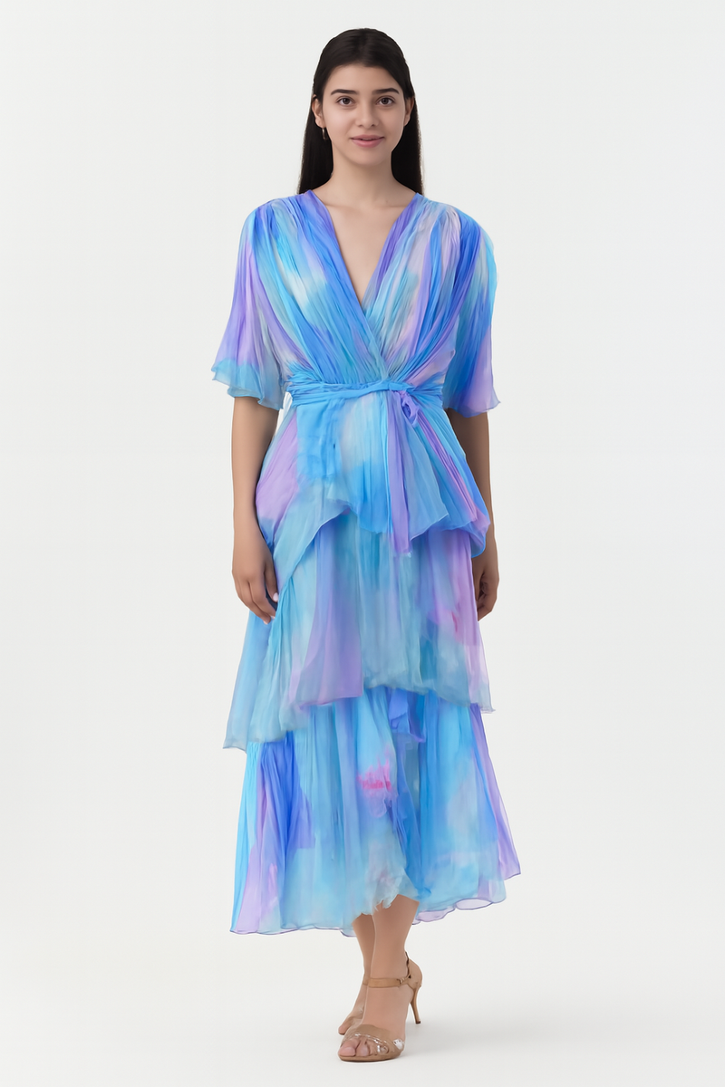 Chiffon Jurk Dames Elegant Lichtgewicht Look – Mirella