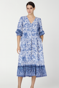 Boho Maxi Jurk Dames Bloemenprint Comfort V-Hals – Soraya
