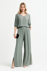 Zomerse dames set blouse en broek elegant – Avencia