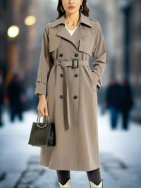 Stijlvolle tweezijdige trenchcoat voor dames – Sophie