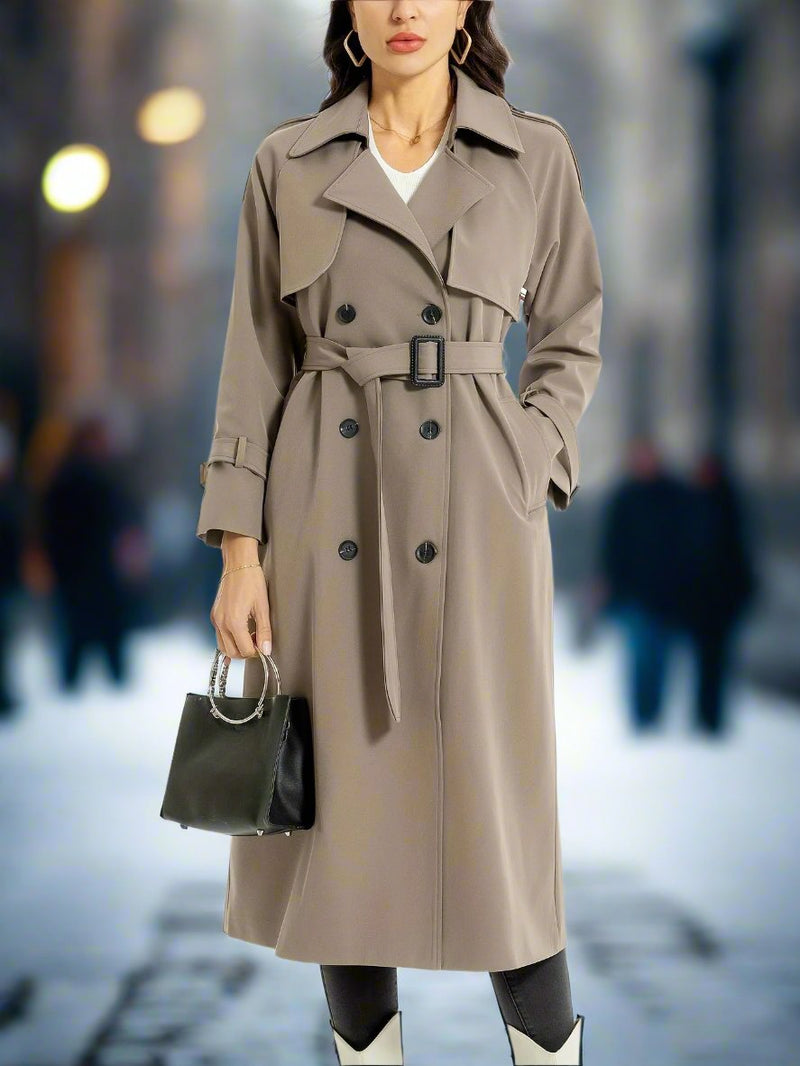 Stijlvolle tweezijdige trenchcoat voor dames – Sophie