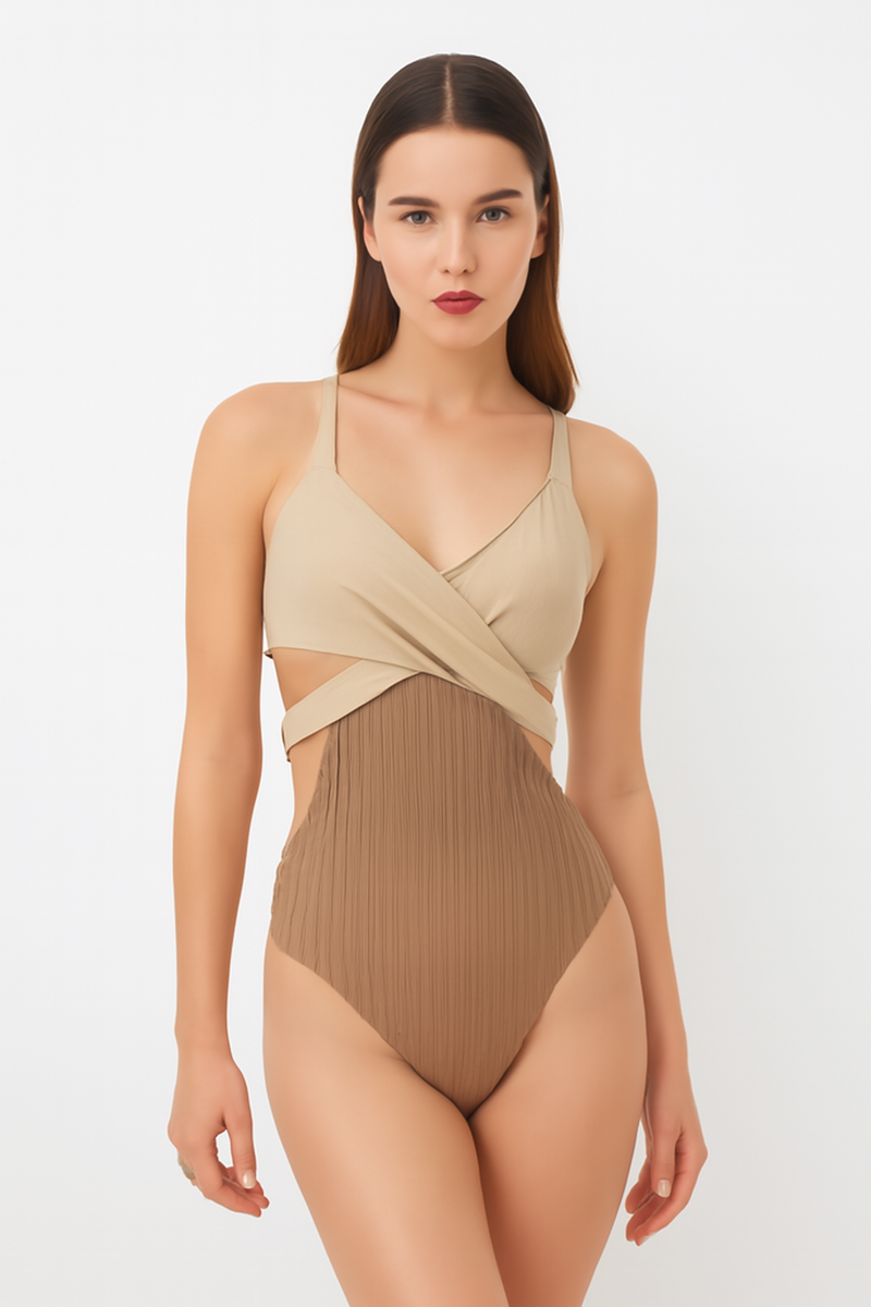 Boho Badpak met Open Rug en Diepe Halslijn – Luvienna