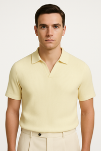 Heren Polo T-shirt met V-hals en Korte Mouwen – Vince
