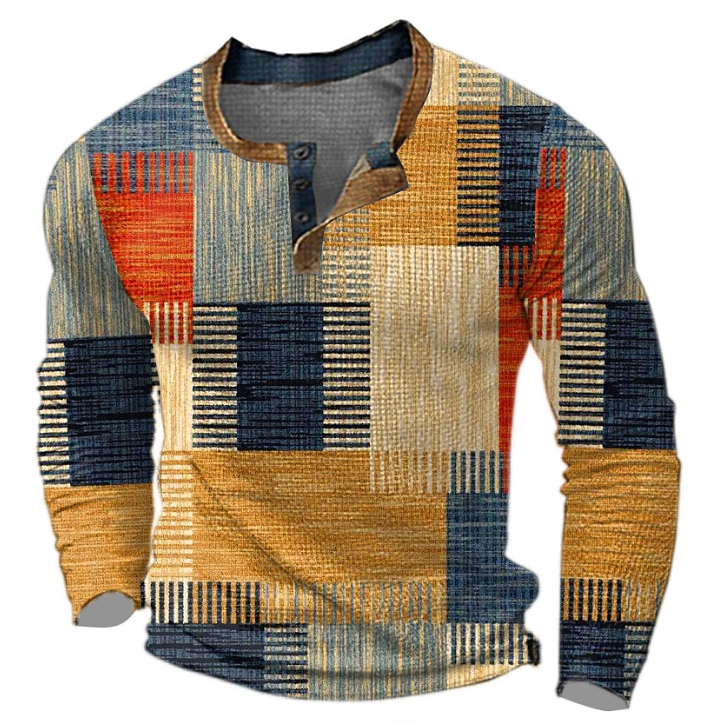 Warme herentrui met geometrische print voor winter – Martijn