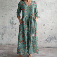 Bloemenprint damesjurk met elegante pasvorm – Juliette