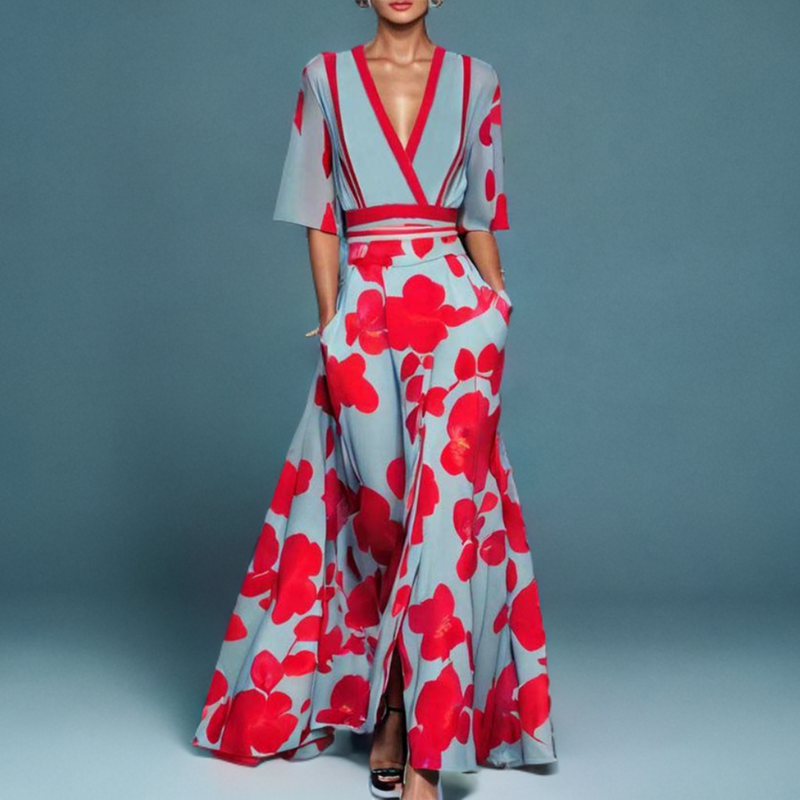 Zomerse damesjurk met bloemenprint en comfort – Fayla