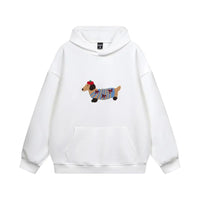Geborduurde winter hoodie met hondje – Cozy Pup