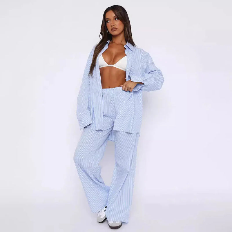 Oversized krijtstreep broek voor dames – Noor