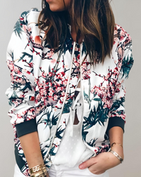 Bomberjack met bloemen voor dames – Fleur