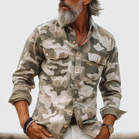 Camouflage Overhemd Heren met Kraag en Zak – Hunter