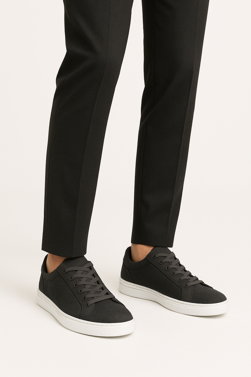 Heren Textuur Camo Leren Casual Sneakers - Textur
