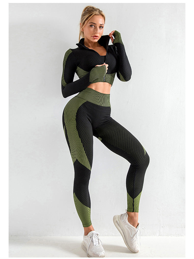 Dames seamless sport set 3-delig ademend en squatproof – Lurevia