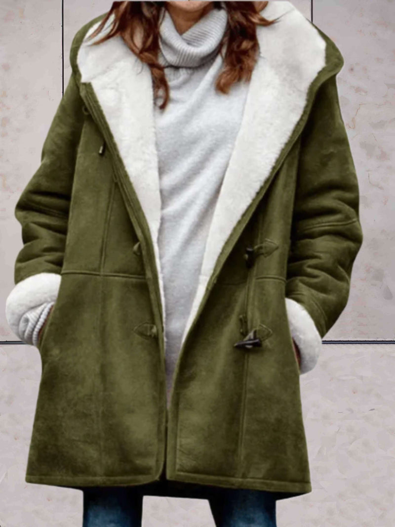 Warme Suède Imitatie Winterjas met Fleece Voering – Laura