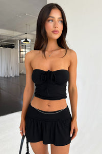 Twee Delige Set Strapless Ruches Flatterende Fit – Lotte