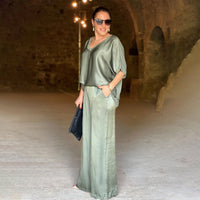 Grote Maten Glanzende Set Dames Elegant Comfort – Velmora