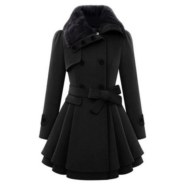 Trenchcoat met luxe nepkraag voor dames – Camille