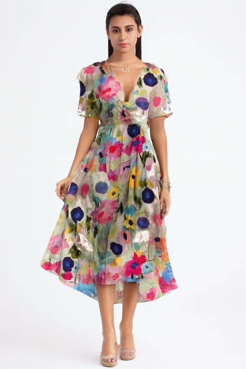 Boho casual damesjurk met gradient print – Yara