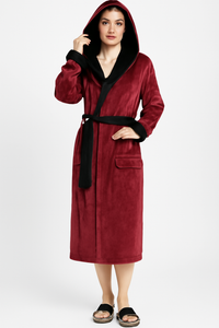 Zachte fleece badjas met capuchon voor wintercomfort – Joep
