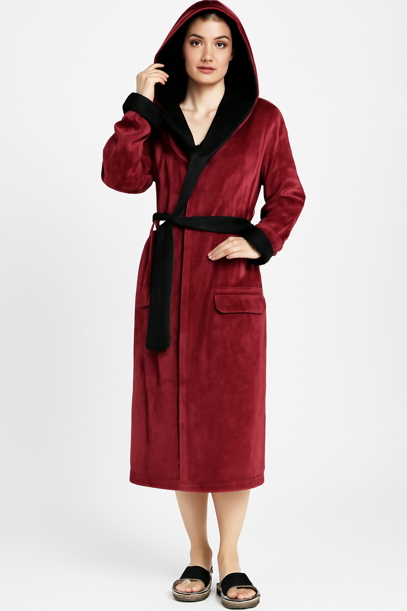 Zachte fleece badjas met capuchon voor wintercomfort – Joep