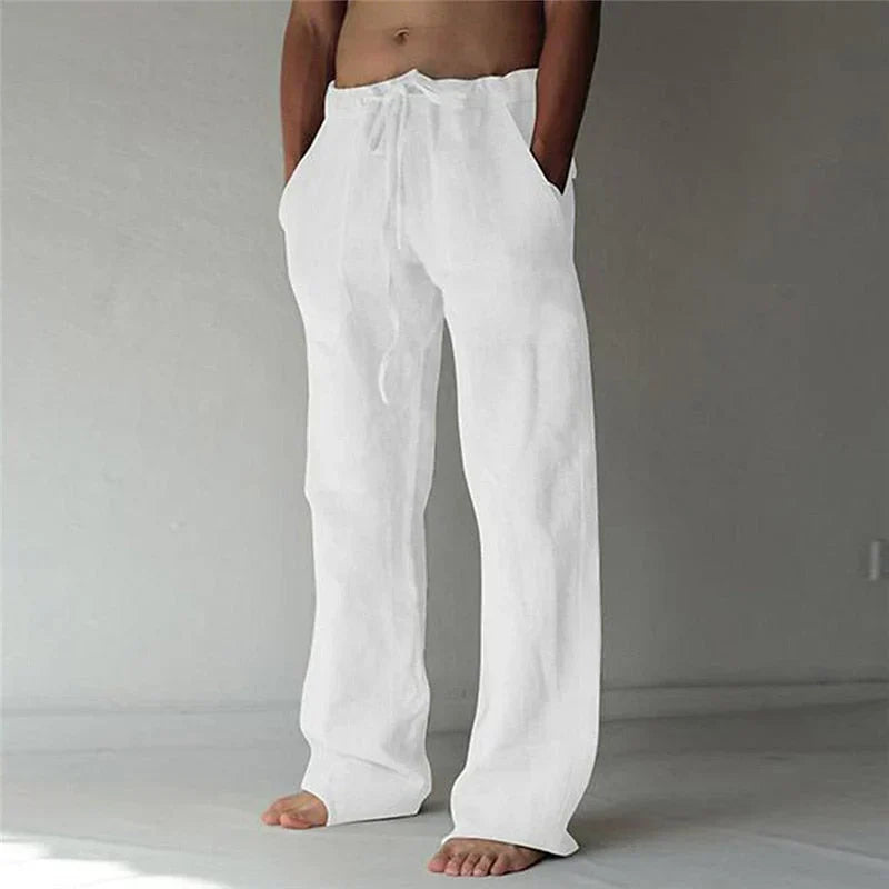 Linnen Heren Broek Baggy Zomer Comfort Trendy – Arvesso